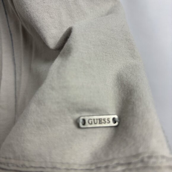 Guess XL Cotton Short Sleeve V Neck Graphic Abstract Paint Floral Tee T Shirt - Picture 5 of 13